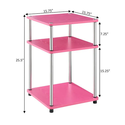 Convenience Concepts Designs2Go No Tools 3 Tier End Table