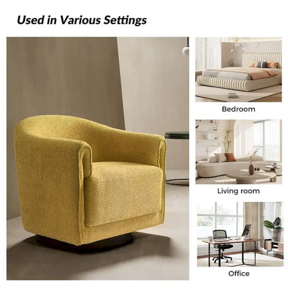 Jeffrey Transitional Comfortable Upholstered Swivel Chair Set of 2 by HULALA HOME