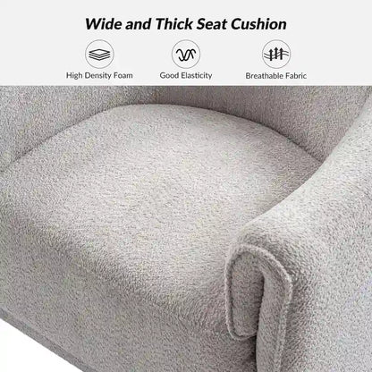 Jeffrey Transitional Comfortable Upholstered Swivel Chair Set of 2 by HULALA HOME