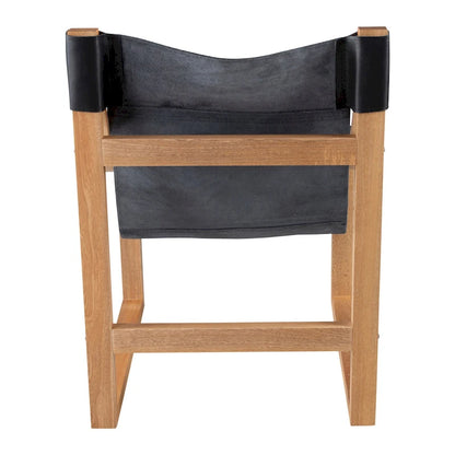 Steve Silver Logan Top Grain Leather and Solid Wood Sling Accent Chair