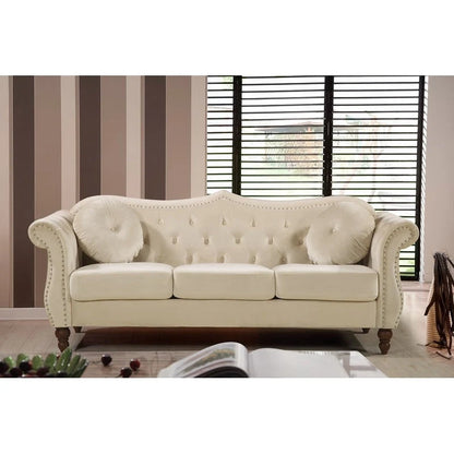 Carbon Classic Nailhead Chesterfield 2 Piece Living Room Set