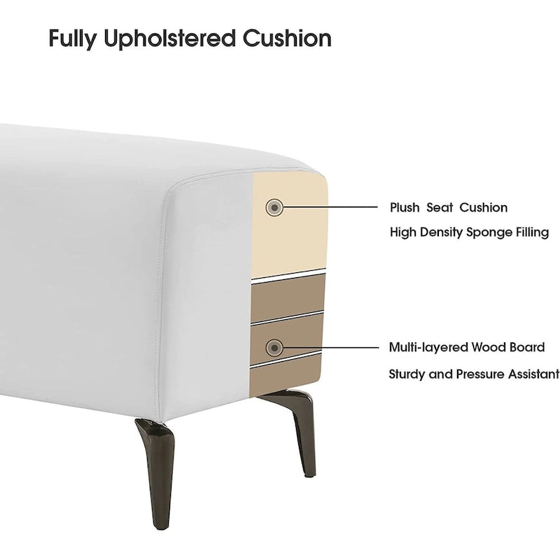 MCombo Waiting Room Chairs for Entryway and Store, Faux Leather W704