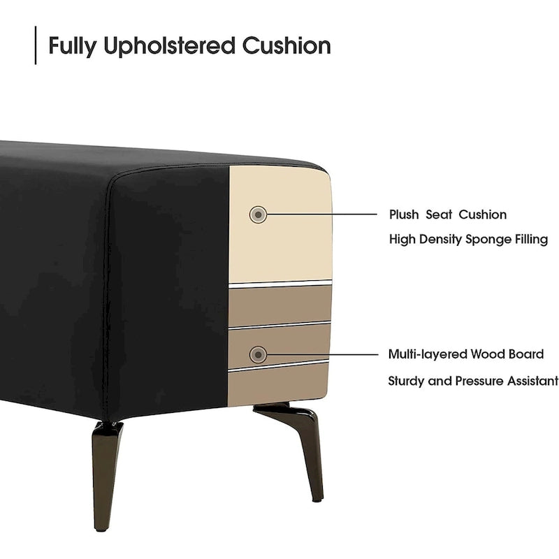 MCombo Waiting Room Chairs for Entryway and Store, Faux Leather W704