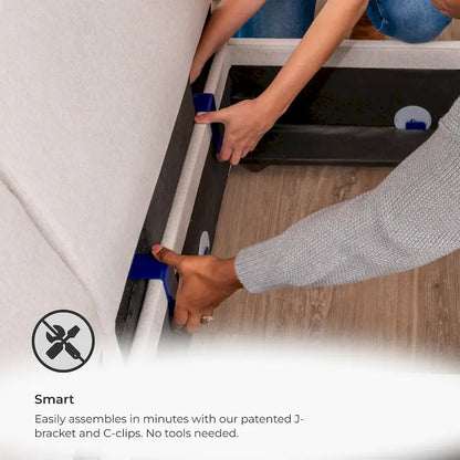 Flex 99 Upholstered Modular Sofa with Bumper Ottoman - 101 x 35 x 37