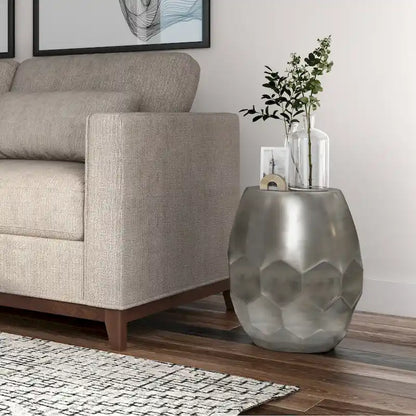 WYNDENHALL Cristy Industrial 16 inch Wide Metal Accent Side Table, Fully Assembled - 16 W x 16 D x 19.5 H