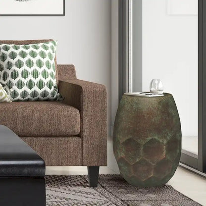 WYNDENHALL Cristy Industrial 16 inch Wide Metal Accent Side Table, Fully Assembled - 16 W x 16 D x 19.5 H