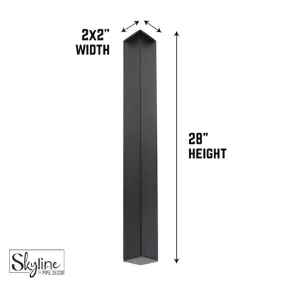 PIPE DECOR Matte Black Steel Modern Living Room Table Legs Set of 4
