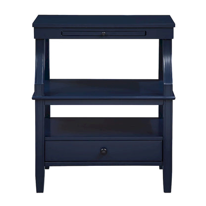 3-Tier Storage Coffee Table Rectangle Nightstand with a Drawer End Table with Pull Out Drink Tray Side Table for Living Room