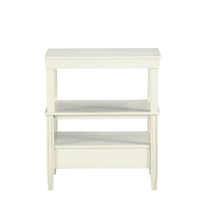 3-Tier Storage Coffee Table Rectangle Nightstand with a Drawer End Table with Pull Out Drink Tray Side Table for Living Room