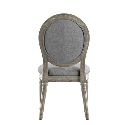 Deana Round Linen and Wood Dining Chairs (Set of 2) by iNSPIRE Q Artisan