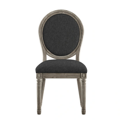 Deana Round Linen and Wood Dining Chairs (Set of 2) by iNSPIRE Q Artisan