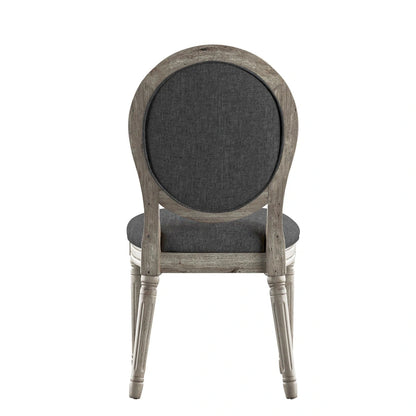 Deana Round Linen and Wood Dining Chairs (Set of 2) by iNSPIRE Q Artisan