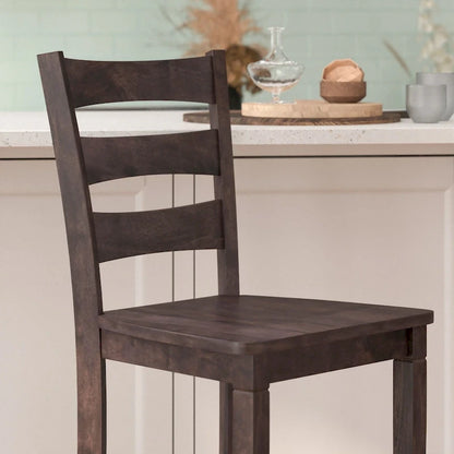 Commercial Grade Wooden Bar Height Stool, Set of 2