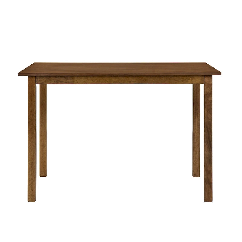 5-Piece Wood Dining Table Set Simple Style Kitchen Dining Set Rectangular Table with Upholstered Chairs for Limited Space
