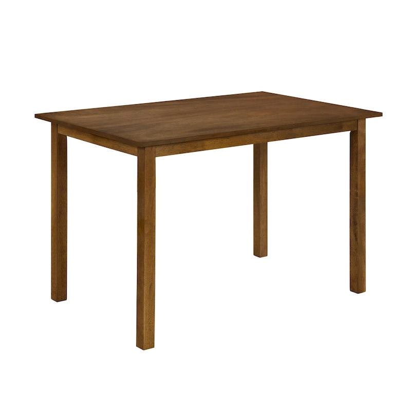 5-Piece Wood Dining Table Set Simple Style Kitchen Dining Set Rectangular Table with Upholstered Chairs for Limited Space