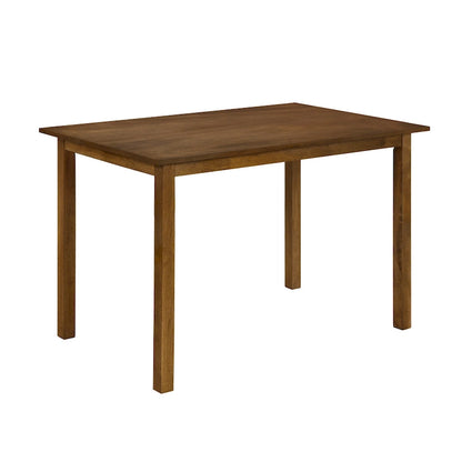 5-Piece Wood Dining Table Set Simple Style Kitchen Dining Set Rectangular Table with Upholstered Chairs for Limited Space