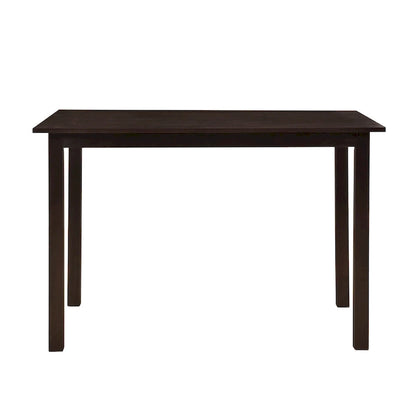 5-Piece Wood Dining Table Set Simple Style Kitchen Dining Set Rectangular Table with Upholstered Chairs for Limited Space
