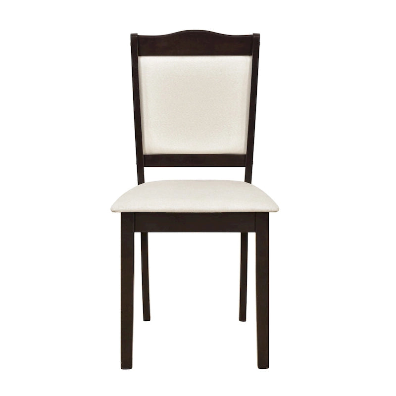 5-Piece Wood Dining Table Set Simple Style Kitchen Dining Set Rectangular Table with Upholstered Chairs for Limited Space