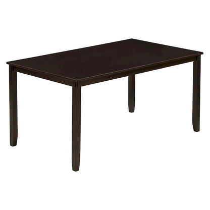 6-Piece Wooden Kitchen Dining Table Set with 4 Chairs and Bench