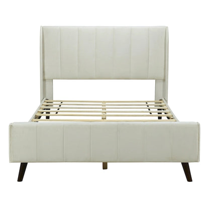 Full Size Upholstered Platform Bed, Velvet