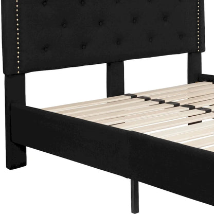 Arched Tufted Upholstered Platform Bed