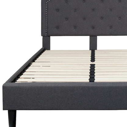 Arched Tufted Upholstered Platform Bed