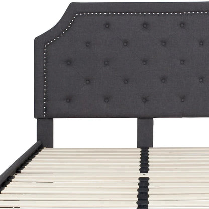Arched Tufted Upholstered Platform Bed
