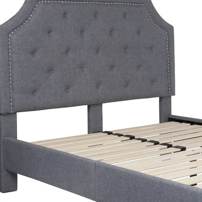 Arched Tufted Upholstered Platform Bed