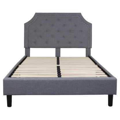 Arched Tufted Upholstered Platform Bed