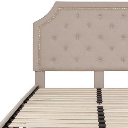 Arched Tufted Upholstered Platform Bed