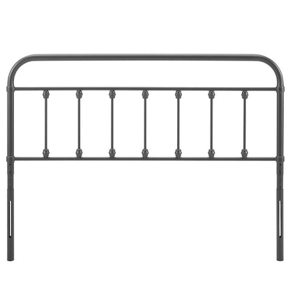 Ellen Classic Queen Size Grey Metal Headboard