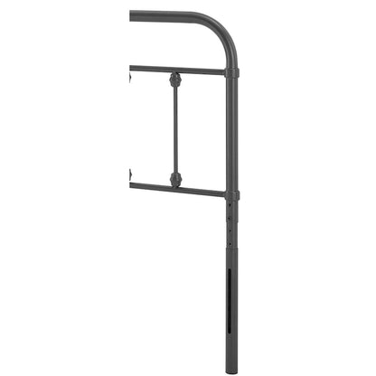 Ellen Classic Queen Size Grey Metal Headboard