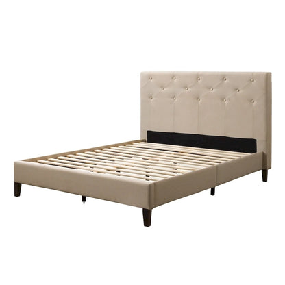 Nova Ridge Upholstered Button-Tufted Bed Frame, Full