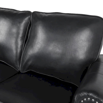 Lawton Faux Leather Loveseat with Nailhead Trim by Christopher Knight Home