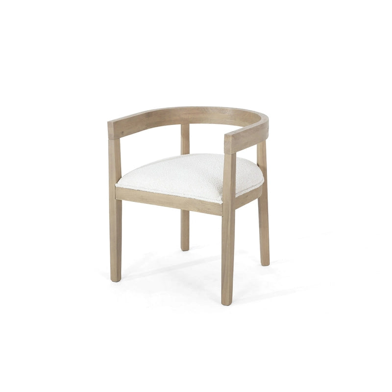 Ladieu Fabric and Wood Tub Dining Chairs Set of 2by Christopher Knight Home