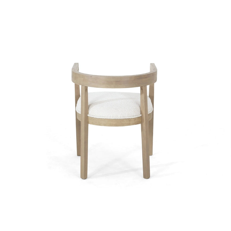 Ladieu Fabric and Wood Tub Dining Chairs Set of 2by Christopher Knight Home