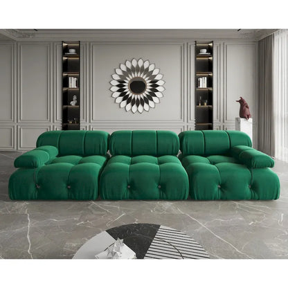 Velvet 3-seater Reversible Modular Sofa