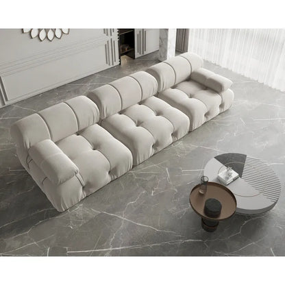 Velvet 3-seater Reversible Modular Sofa
