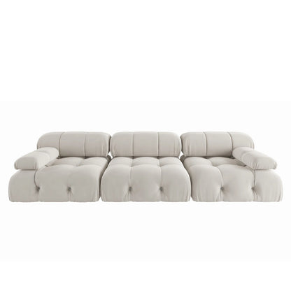 Velvet 3-seater Reversible Modular Sofa