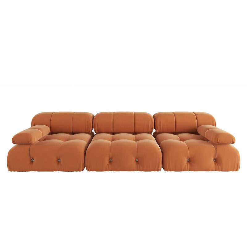 Velvet 3-seater Reversible Modular Sofa