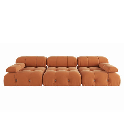 Velvet 3-seater Reversible Modular Sofa