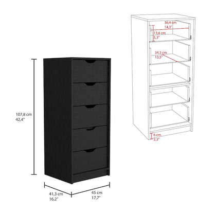 5 Drawers Tall Dresser with Pull Out System