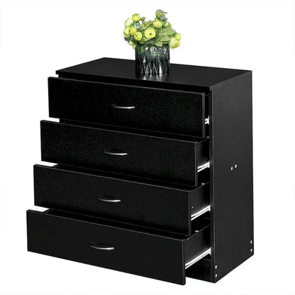 28 Modern Simple 4-Drawer Dresser Black/White