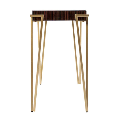 SEI Furniture Berclair Contemporary Brown Glass Console Table