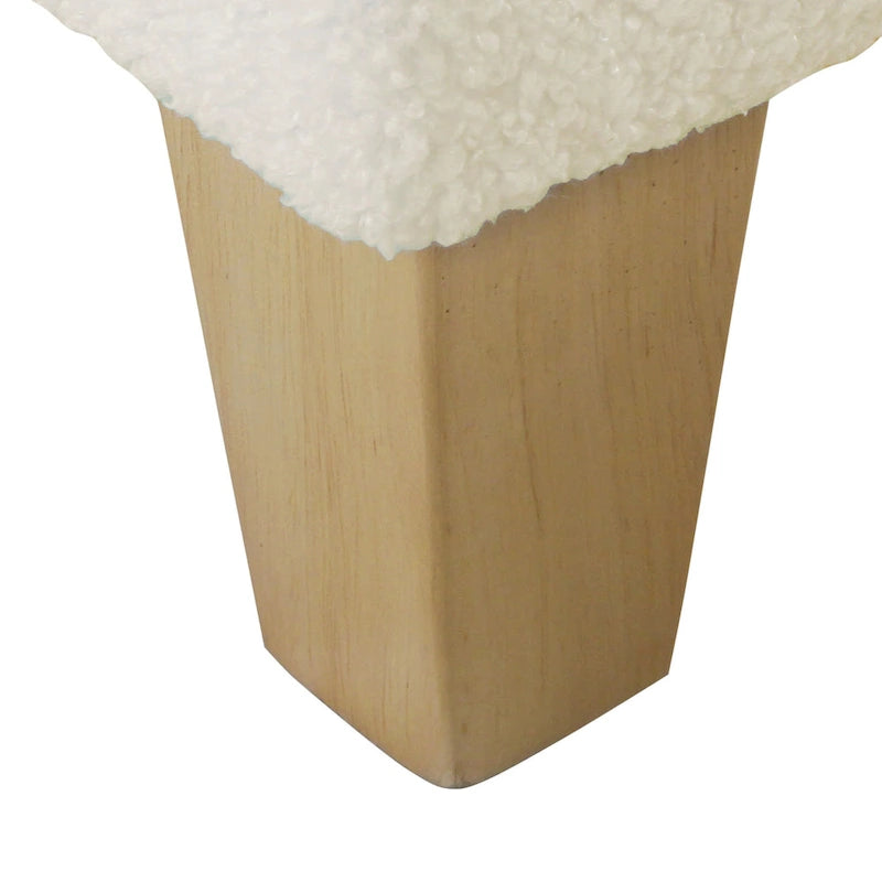 HomePop Sherpa Upholstered Storage Bench - Cream