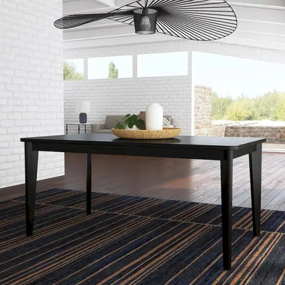 Brentwood Black Wood Rectangle Dining Table by Homestyles - 66 x 30 x 36