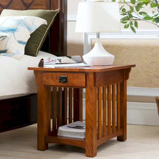 Leick Home 1 Drawer Transitional End Table