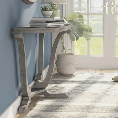 DH BASIC Farmhouse Vintage Grey Oak 48-inch Entryway Console Table by Denhour