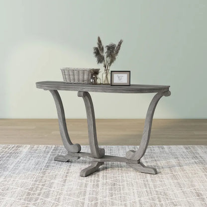 DH BASIC Farmhouse Vintage Grey Oak 48-inch Entryway Console Table by Denhour