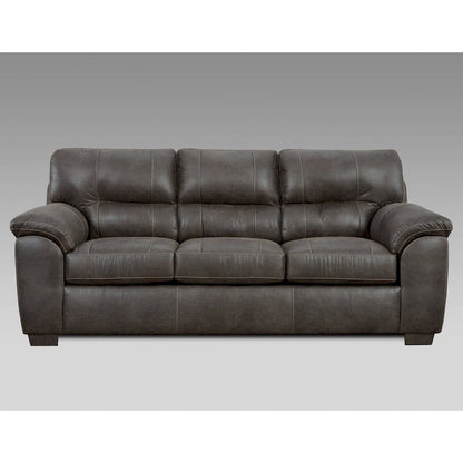 Roundhill Furniture Tirana Contemporary Fabric Pillow-top Arm 4-Piece Sofa Set in Sequoia Ash